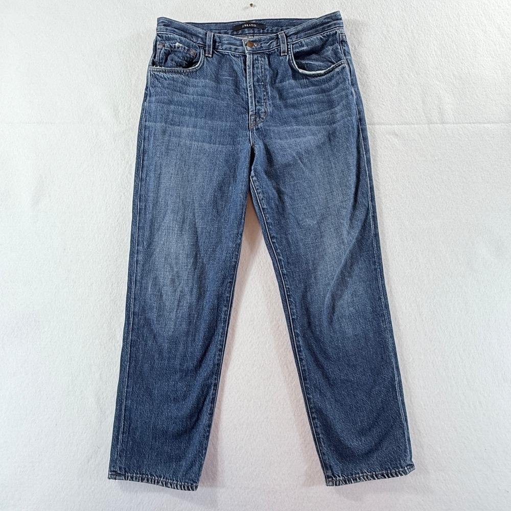 J Brand Ivy Straight Leg Jeans Womens 27 Blue Entice High Rise 90s Retro Classic
